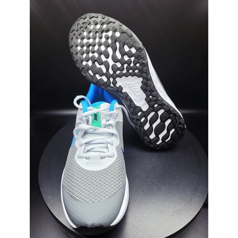 Nike Revolution 6 NN (GS) Unisex Kids Low Top Lace-Up Gray/Blue 6.5 W/5Y